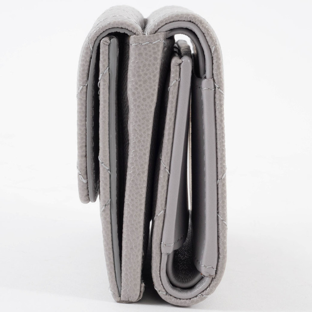 CHANEL Authentic Gray Caviar Leather Wallet - Picture 4 of 16